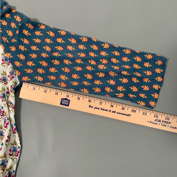 Mauve Mandan Top Anthropologie Small Blouse Blue Green - Picture 12 of 14